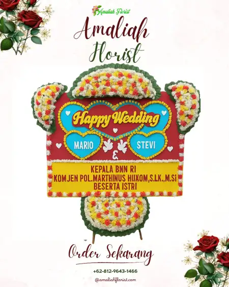 Papan Bunga Pernikahan Seli